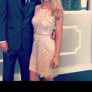 Beaded blush dress